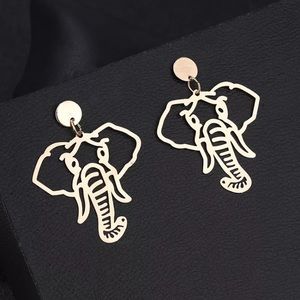 Elephant Outline Earrings Gold Silver Alabama